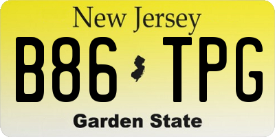 NJ license plate B86TPG