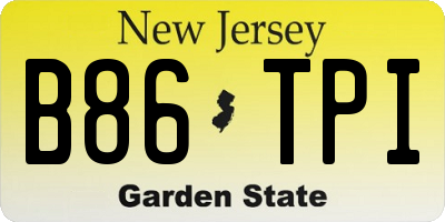 NJ license plate B86TPI