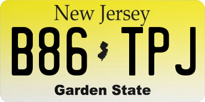 NJ license plate B86TPJ