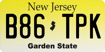 NJ license plate B86TPK
