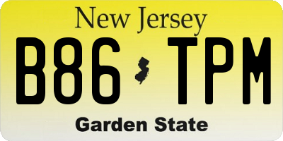 NJ license plate B86TPM