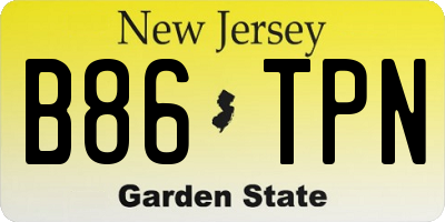 NJ license plate B86TPN