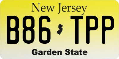 NJ license plate B86TPP