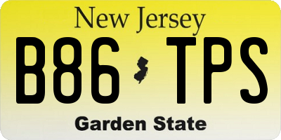 NJ license plate B86TPS