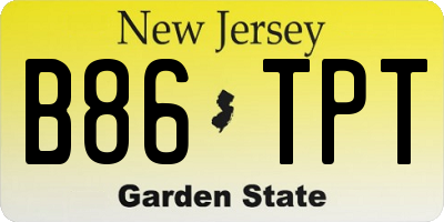 NJ license plate B86TPT