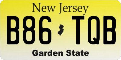 NJ license plate B86TQB