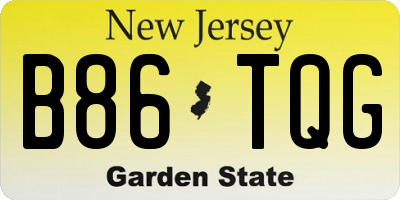 NJ license plate B86TQG
