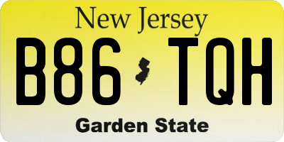 NJ license plate B86TQH