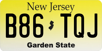 NJ license plate B86TQJ