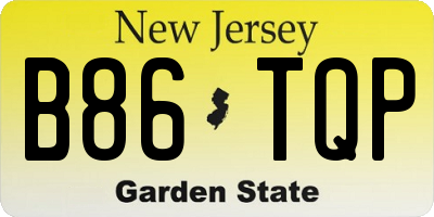 NJ license plate B86TQP