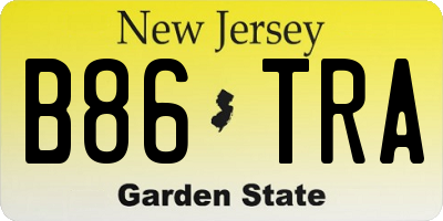 NJ license plate B86TRA