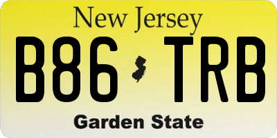 NJ license plate B86TRB
