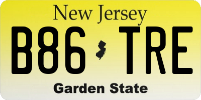 NJ license plate B86TRE