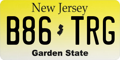 NJ license plate B86TRG