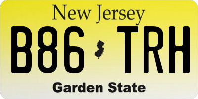 NJ license plate B86TRH