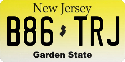 NJ license plate B86TRJ