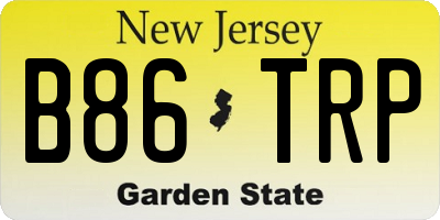 NJ license plate B86TRP