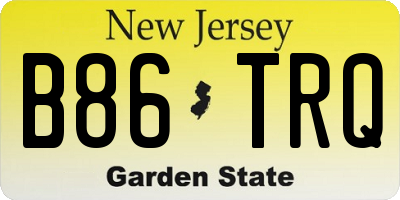 NJ license plate B86TRQ