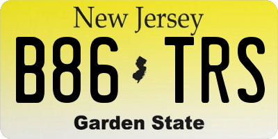 NJ license plate B86TRS