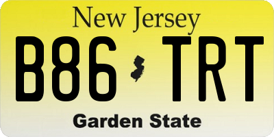NJ license plate B86TRT