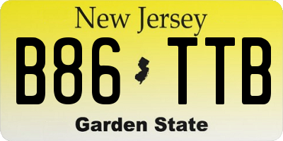 NJ license plate B86TTB