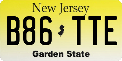 NJ license plate B86TTE