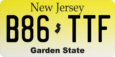 NJ license plate B86TTF