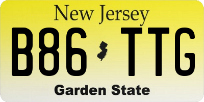 NJ license plate B86TTG