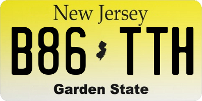 NJ license plate B86TTH