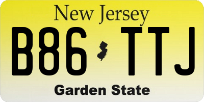 NJ license plate B86TTJ