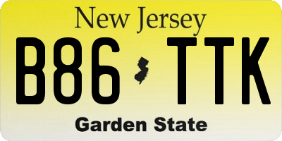 NJ license plate B86TTK