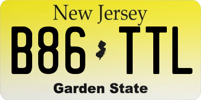NJ license plate B86TTL