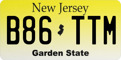 NJ license plate B86TTM