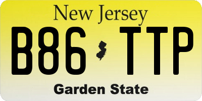 NJ license plate B86TTP