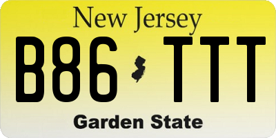 NJ license plate B86TTT
