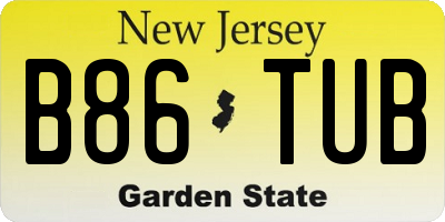 NJ license plate B86TUB