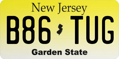 NJ license plate B86TUG