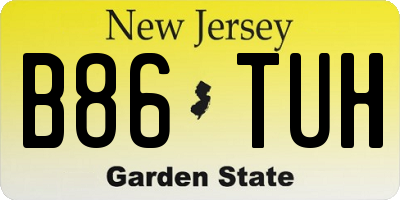 NJ license plate B86TUH