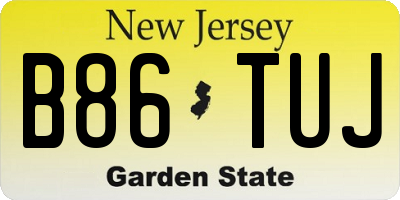 NJ license plate B86TUJ
