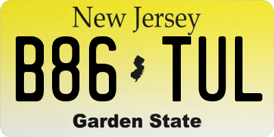 NJ license plate B86TUL