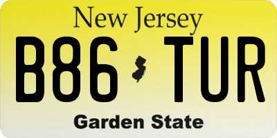 NJ license plate B86TUR