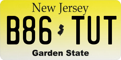 NJ license plate B86TUT
