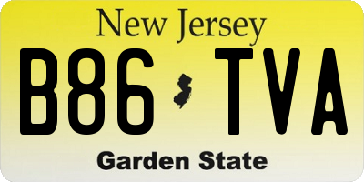 NJ license plate B86TVA
