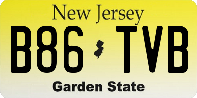 NJ license plate B86TVB