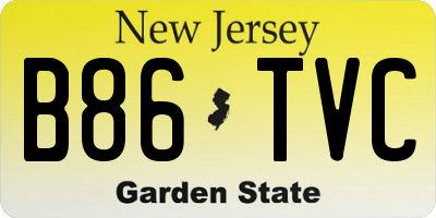 NJ license plate B86TVC