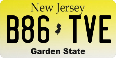 NJ license plate B86TVE