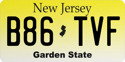 NJ license plate B86TVF