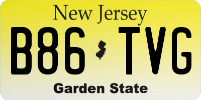 NJ license plate B86TVG