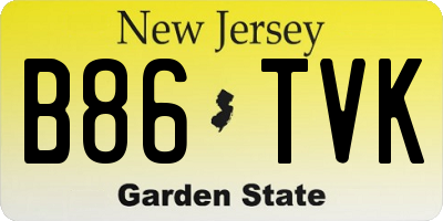 NJ license plate B86TVK