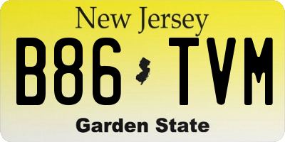 NJ license plate B86TVM